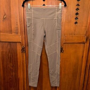 Athleta Gray Seam-Detail Moto-style Leggings